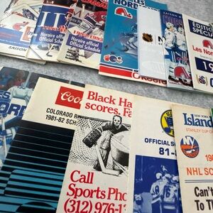 Vintage Hockey Program Collection